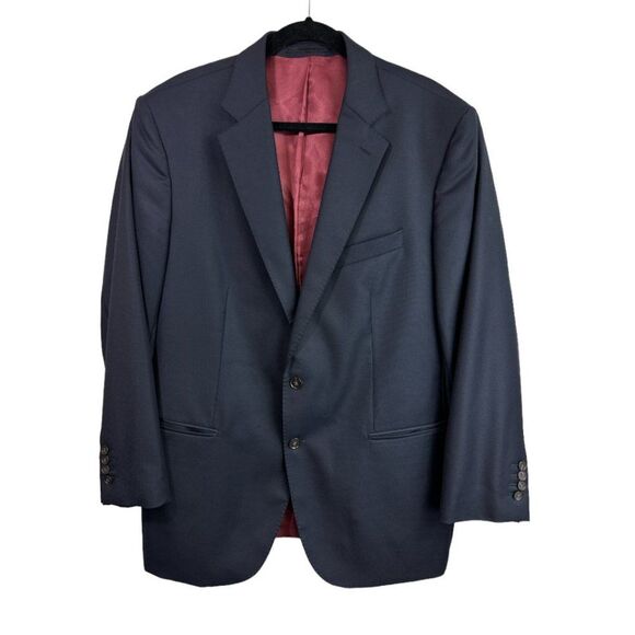 Oliver Wicks Wool Blazer in Navy Blue Tailored in Europe Platinum 140s Size 44R - Picture 2 of 15